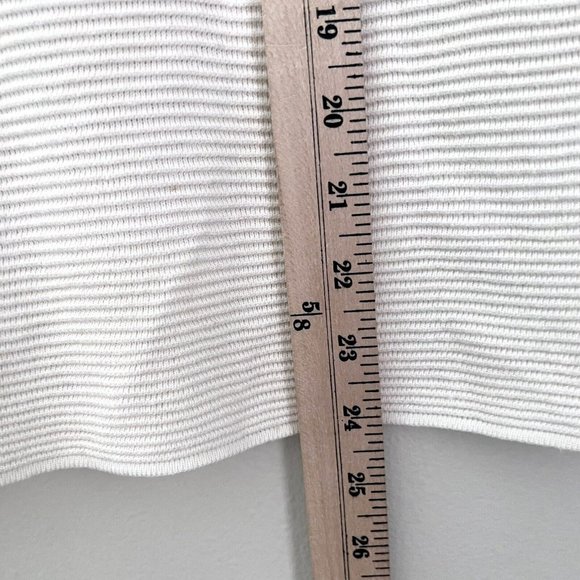 Aritzia Wilfred Size XS Linen Blend Italian Yarn Knit Top Textured Stripe - Picture 4 of 5